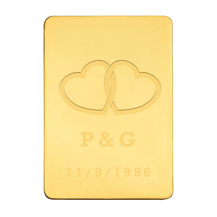Lingote Corazones Personalizado