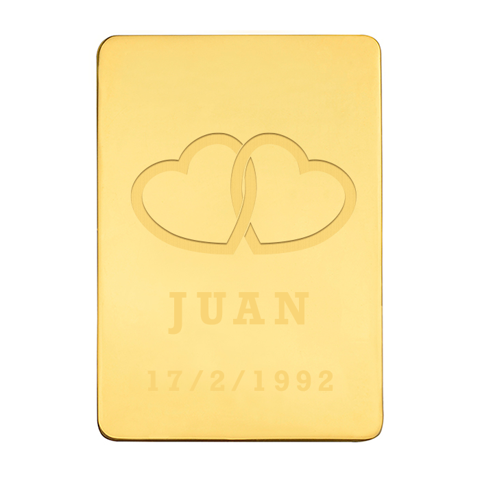 Lingote Corazones Personalizado