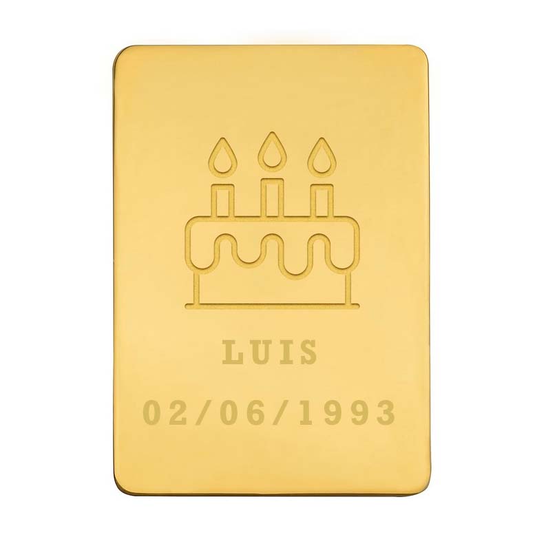 Lingote Tarta de Cumpleaños Personalizado