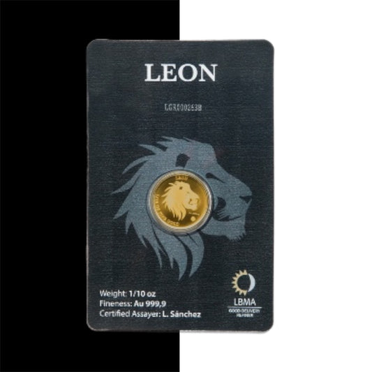 Moneda de oro de 1/10 oz León de Sempsa