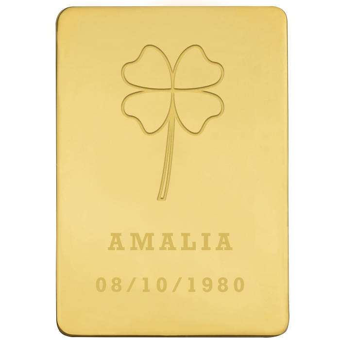 Lingote Trébol de la suerte Personalizado