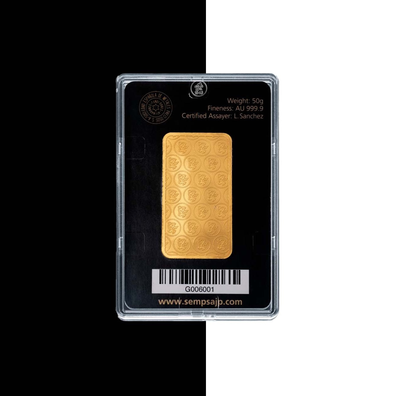 Lingote de Oro 50gr Sempsa