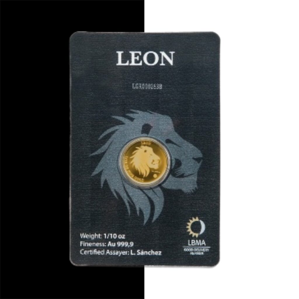 Moneda de oro de 1/10 oz León de Sempsa