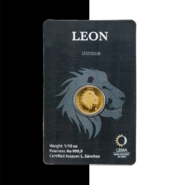 Moneda de oro de 1/10 oz León de Sempsa