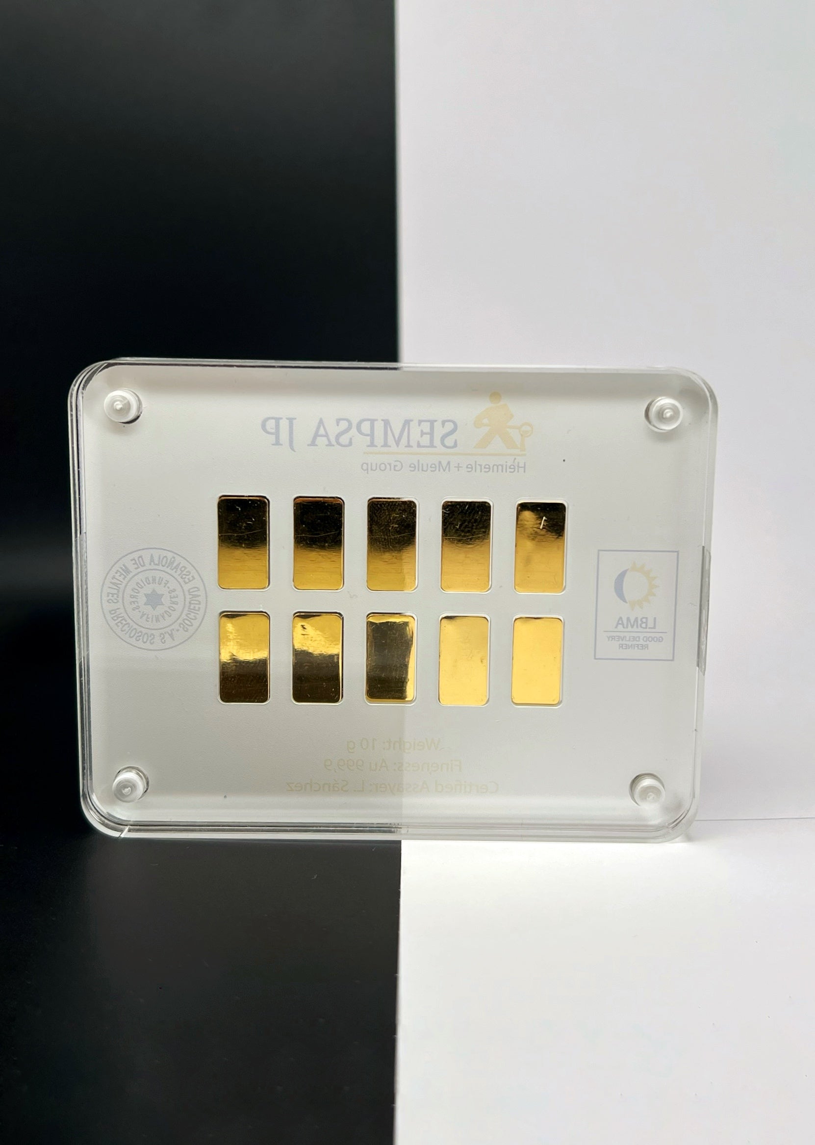 Estuche de 10 Lingotes de 1 gramo