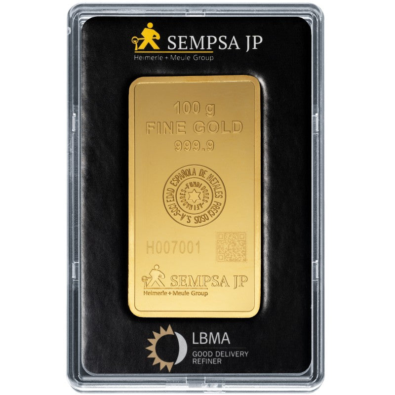 Lingote de Oro 100gr Sempsa