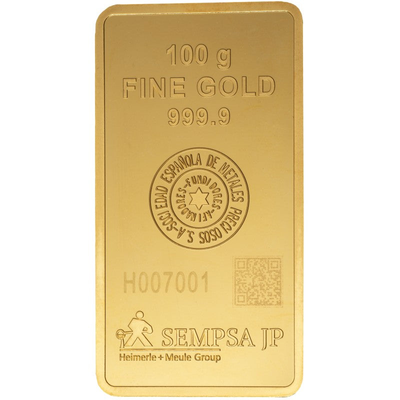 Lingote de Oro 100gr Sempsa