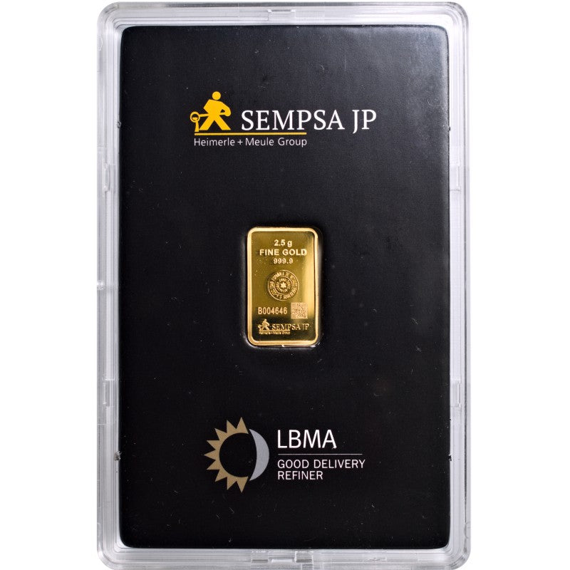 Lingote de Oro 2,5gr Sempsa