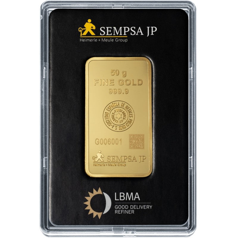 Lingote de Oro 50gr Sempsa