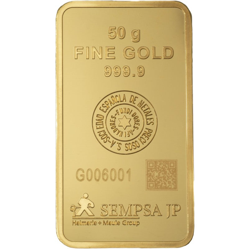 Lingote de Oro 50gr Sempsa
