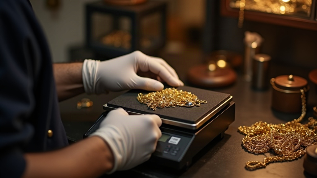 Tasación de oro en Córdoba con báscula de precisión