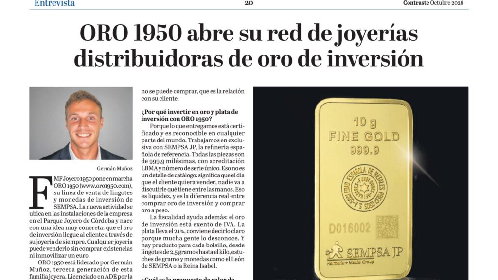 Entrevista en CONTRASTE: Oro 1950 abre su red de joyerías distribuidoras